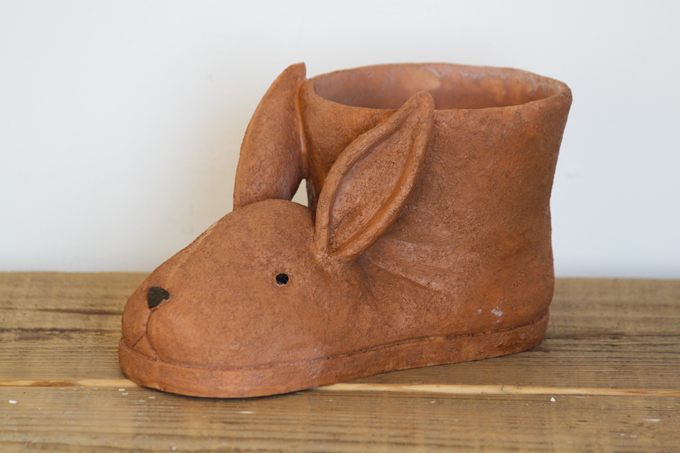Rabbit ブーツポット L プランター かわいい