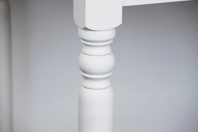 真っ白なフレンチ家具 木製レクトテーブル シャビー アンティーク風 机 木製