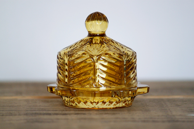 ガラス キャニスター ポット 小物入れ 八角形 蓋付き