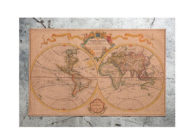 “ヴィンテージマップ世界地図”