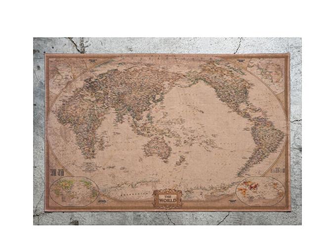 “ヴィンテージマップ世界地図”