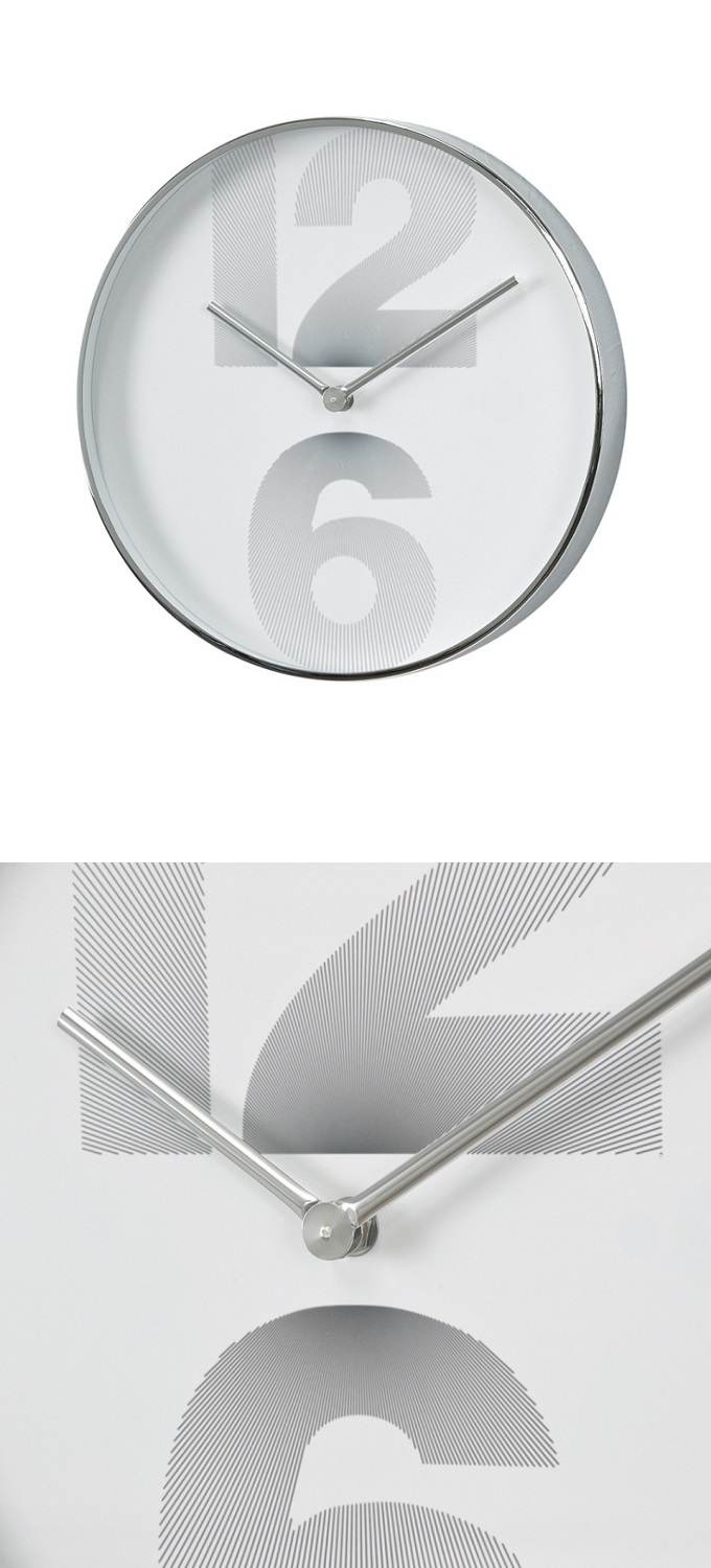 EDGE NUMBER SMART WALL CLOCK SILVER 30cm