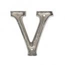 METAL LETTER 105 SILVER "V" アルファベットオブジェ アルミ 高さ10.5