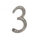METAL LETTER 105 SILVER "3" アルファベットオブジェ アルミ 高さ10.5