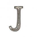 METAL LETTER 105 SILVER "J" アルファベットオブジェ アルミ 高さ10.5