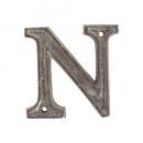 METAL LETTER 105 SILVER "N" アルファベットオブジェ アルミ 高さ10.5