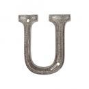 METAL LETTER 105 SILVER "U" アルファベットオブジェ アルミ 高さ10.5