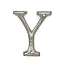 METAL LETTER 105 SILVER "Y" アルファベットオブジェ アルミ 高さ10.5