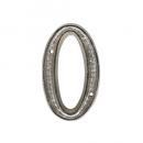 METAL LETTER 105 SILVER "0" アルファベットオブジェ アルミ 高さ10.5