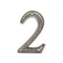 METAL LETTER 105 SILVER "2" アルファベットオブジェ アルミ 高さ10.5