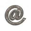METAL LETTER 105 SILVER "@" アルファベットオブジェ アルミ 高さ10.5