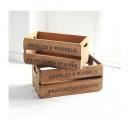 クラミングウッデンバス 2個セット アンティーク調 箱 ボックス ケース ディスプレイ 幅31-35
