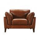 LEATHER SOFA 1 SEATER CHESTNUT ソファ 1人掛け おしゃれ 幅117