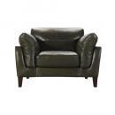 LEATHER SOFA 1 SEATER MOSS GREEN ソファ 1人掛け 幅117