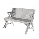 STAINLESS TABLE & BENCH DOUBLE テーブル ベンチ シルバー 幅125