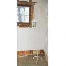 アンティークアイボリーランタン 組み立て式(差し込み)ヨーロピアン レトロ ヴィンテージ スタンド付