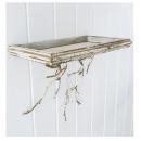 ブランチ・ウォールラック アンティーク調 シャビー おしゃれ フレンチ ディスプレイ 棚 ホワイト