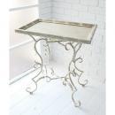 リーフレクトトレー・テーブル アンティーク調 おしゃれ 台 ディスプレイ シャビー ホワイト