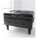 ノアール・トランクケース アンティーク調 シャビー ブラック おしゃれ 収納 ディスプレイ 椅子型