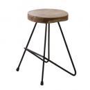 スツール 2個セット 椅子 チェア  天然木 アイアン シンプル ナチュラル 高さ47