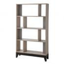 シェルフ 木製 スチール モダン シンプル 棚 収納 グレージュ おしゃれ 書棚 幅80