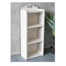 ウッド3ティアシェルフ 棚 アンティーク調 ホワイト 白 ラック ヨーロピアン調 おしゃれ