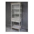 ガラスキャビネット 棚 木製 おしゃれ アンティーク調 ガラス シャビー 収納 ラック エレガント