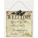 ガーデニング プレート ウェルカムアンティーク看板 ヴィンテージデザイン カントリー