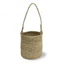 ジュートプランツカバーハンギング02 2個セット 麻 ベージュ おしゃれ バスケット 直径15