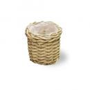 ロタンバスケット3qt 2個セット ラタン ビニール ベージュ おしゃれ バスケット 直径14