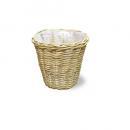 ロタンバスケット8qt ラタン ビニール ベージュ おしゃれ プランターカバー ナチュラル 直径33