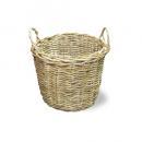 ロタンバスケットラウンドA ラタン かご ハンドル ベージュ おしゃれ ナチュラル 幅34