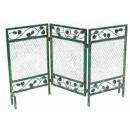 ローズ型バラのデザイン アイアンパーティション/グリーン 緑 ついたて 衝立 間仕切り スクリーン