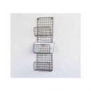 ワイヤー壁掛けラック(ブリキ)　シャビー アンティーク調 アイアン インダストリアル 棚