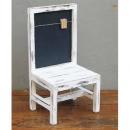 アンティーク ミニチュアチェア シャビーホワイト 観葉植物 黒板 ディスプレイ インテリア雑貨