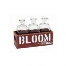 シャビー3ボトルビン　F/V ブルーム(2個セット) ディスプレイ アンティーク調 レトロ お洒落