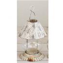 ミニランタンB ホワイト 白 2個セット アンティーク シャビー レトロ お洒落 クラシック