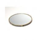 ミラートレイ(ゴールド) S 2個セット アンティーク調 アイアン 鏡 おしゃれ 上品 幅15