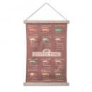 タペストリー ウォールデコレーション 壁掛け ポスター おしゃれ ブラウン キャンバス 高さ83