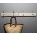 コートハンガー4 アンティーク調 木製 おしゃれ 洋服 アイアン フック クローゼット 幅85