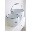 バケツ ホウロウ アンティーク調 おしゃれ 通販