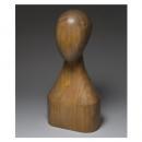 ヘッドトルソM 木製 帽子 アンティーク調 ブラウン ディスプレイ おしゃれ 高さ48