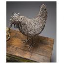 にわとり アンティーク調 オーナメント オブジェ ワイヤー おしゃれ ディスプレイ 幅22