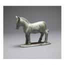 ロバ L アンティーク調 オーナメント オブジェ アルミニウム ディスプレイ グレー 幅20