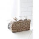 ガラスボトル アンティーク調 おしゃれ 瓶 カゴ 通販