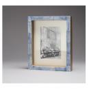 フォトフレーム アンティーク調 ポストカード 木製 ブルー おしゃれ 写真 壁掛け 高さ17