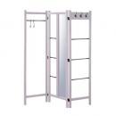 ブリジット ハンガー 木製 ミンディ ナチュラル 天然木 ミラー フック ホワイト 高さ160