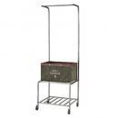 ハンガーワゴン グリーン コットン スチール カジュアル おしゃれ 収納 高さ165.5