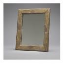 ミラー ブラウン アンティーク調 おしゃれ 木製 シャビー 鏡 ナチュラルテイスト 高さ24