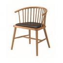 チェア ソフトレザー 椅子 ミディアムブラウン 木製 ナチュラル 天然木 幅52